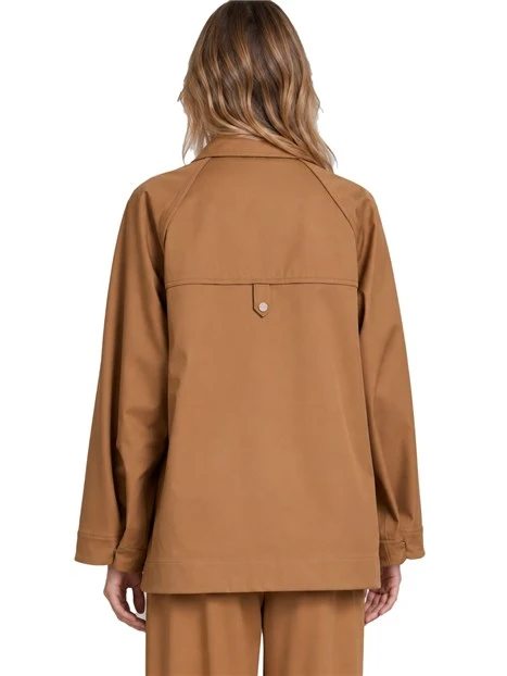 GIACCA IMPERMEABILE CABAN TECNICO ANTIGOCCIA DONNA MARRONE