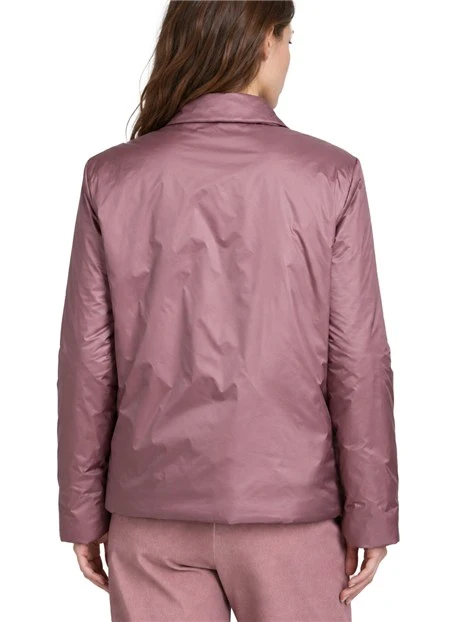 GIACCA CORTA IMBOTTITA CON TASCHE ANTERIORI CON PATTA DONNA ROSA