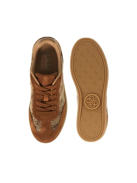 SNEAKERS BASSE FLTJACLEA12 JACQUARD LOGO 4G DONNA MARRONE