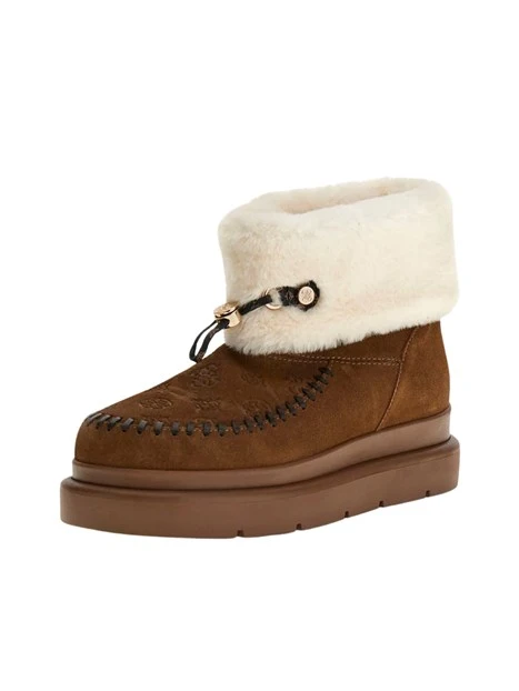 STIVALETTI TACCO BASSO STILE MOU DONNA CUOIO