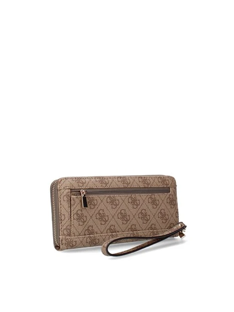 PORTAFOGLIO CON LOGO E LACCETTO DONNA BEIGE