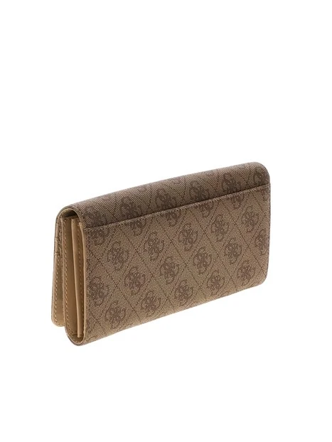 PORTAFOGLIO MAXI CON LOGO ALL OVER DONNA BEIGE
