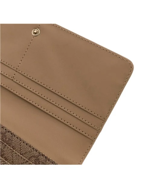 PORTAFOGLIO MAXI CON LOGO ALL OVER DONNA BEIGE