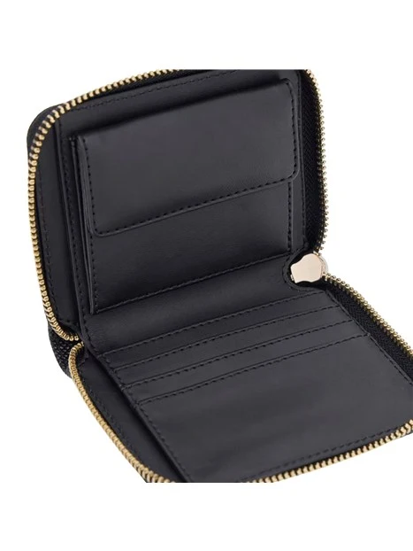 PORTAFOGLIO CON FINITURA TEXTURE DONNA NERO