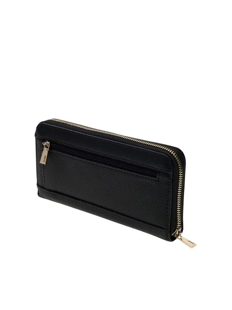 PORTAFOGLIO CON ZIP DONNA NERO