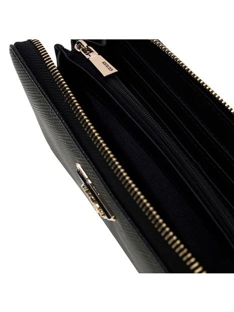 PORTAFOGLIO CON ZIP DONNA NERO