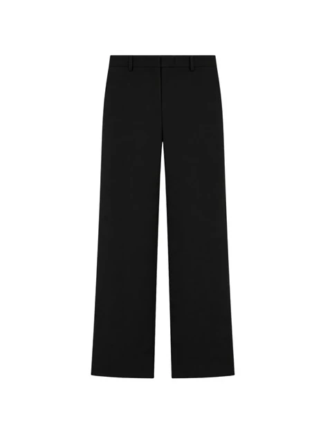 PANTALONI A SIGARETTA IN TESSUTO BLEND DONNA NERO