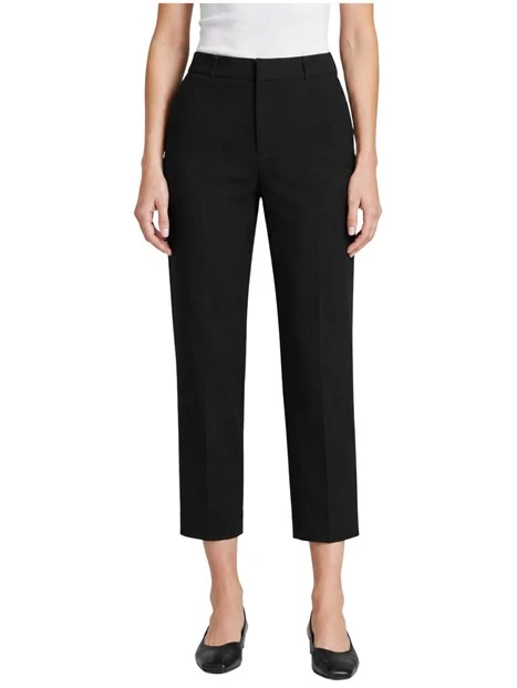 PANTALONI CROPPED SLIM IN TESSUTO BI-STRETCH DONNA NERO