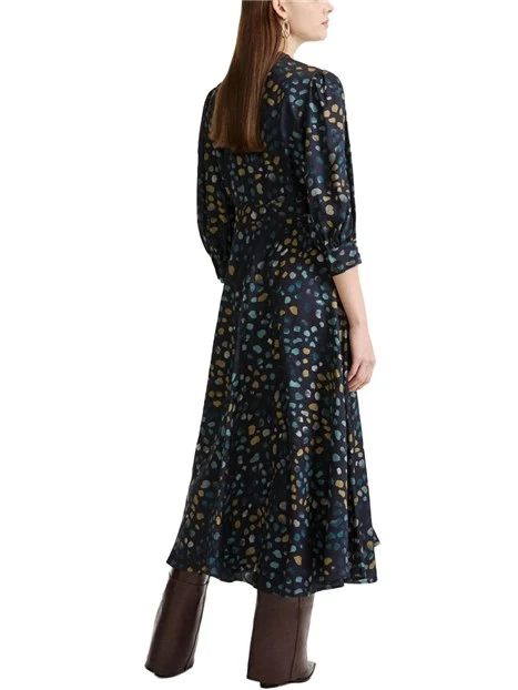 VESTITO CHEMISIER STAMPATO DONNA BLU