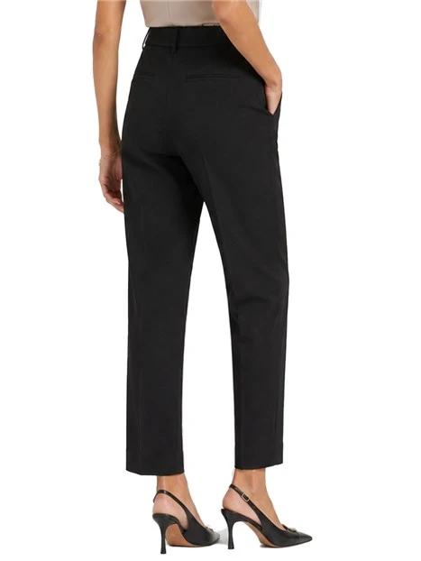 PANTALONI CHINO IN TESSUTO STRETCH DAL TAGLIO SARTORIALE DONNA NERO