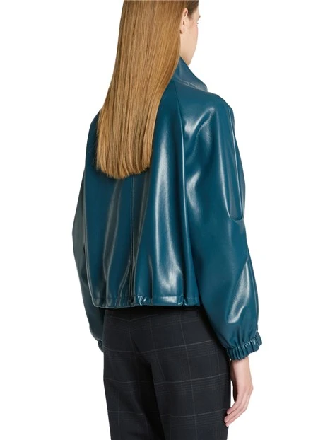 GIACCA CORTA IN JERSEY SOFT RIND CON ZIP DONNA BLU