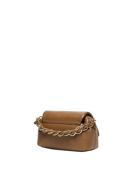 BORSA A MANO CON TRACOLLA E MANICO INTRECCIATO DONNA MARRONE