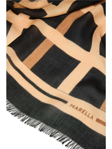 STOLA STAMPATA IN TWILL DI MODAL DONNA MARRONE
