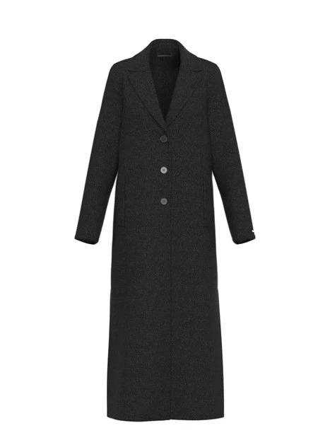 CAPPOTTO LUNGO IN DOUBLE STRETCH  DONNA GRIGIO