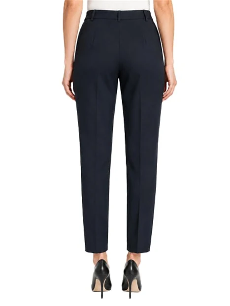 PANTALONI PALAZZO IN FLANELLA STRETCH DONNA NERO
