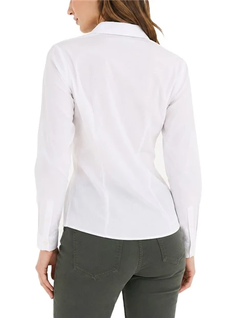 CAMICIA MANICA LUNGA IN MISTO COTONE DONNA BIANCO