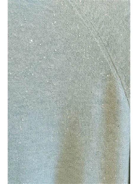 MAGLIA GIROCOLLO  CON LUREX E PAILLETTES DONNA VERDE