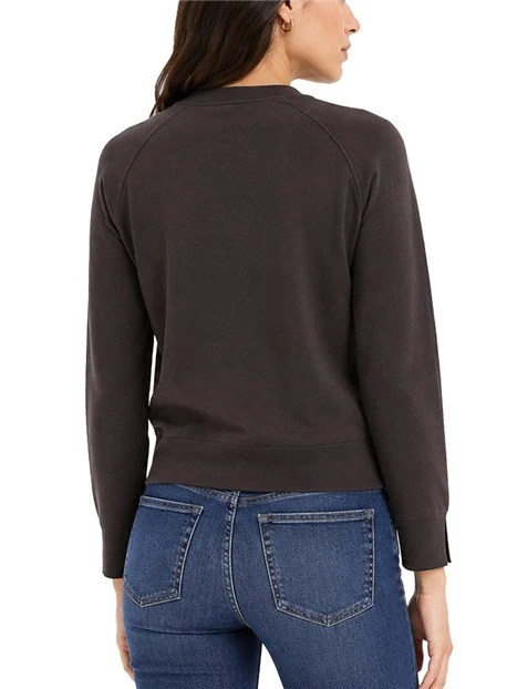 MAGLIA GIROCOLLO IN PURA LANA CON MANICHE RAGLAN DONNA MARRONE