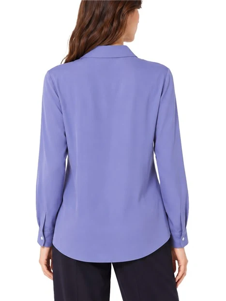 CAMICIA IN MISTO MISTO SETA CON BOTTONI A VISTA DONNA VIOLA