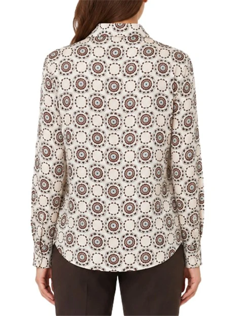 CAMICIA IN TWILL STAMPATO  SEMI ADERENTE DONNA GIALLO