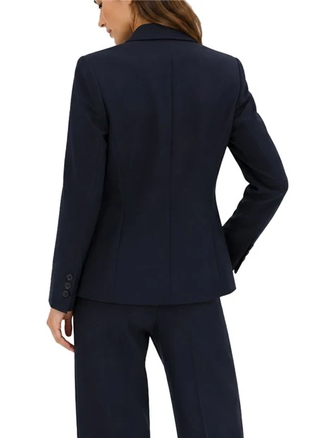 BLAZER MONOPETTO IN TWILL TECNICO STRETCH DONNA BLU