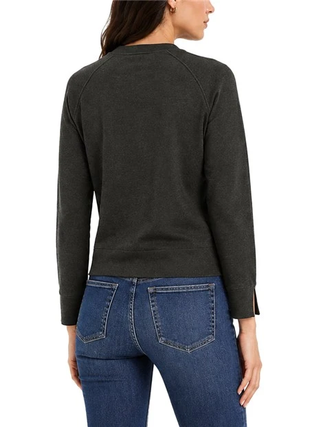 MAGLIA GIROCOLLO IN PURA LANA CON MANICHE RAGLAN DONNA VERDE SCURO