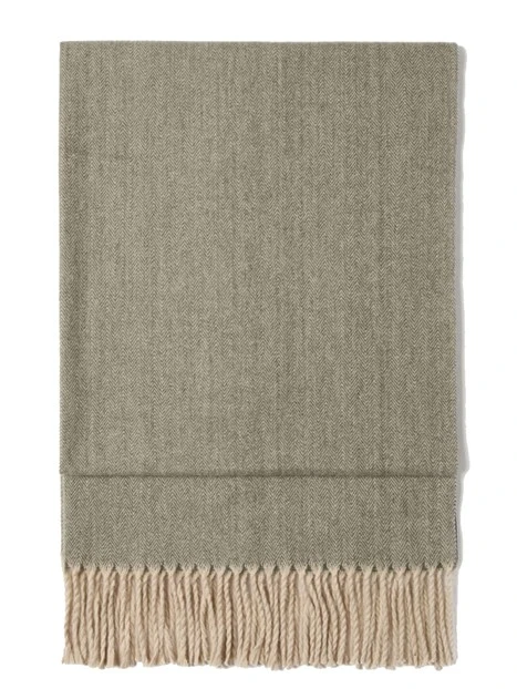 SCIARPA CON FRANGE DONNA VERDE