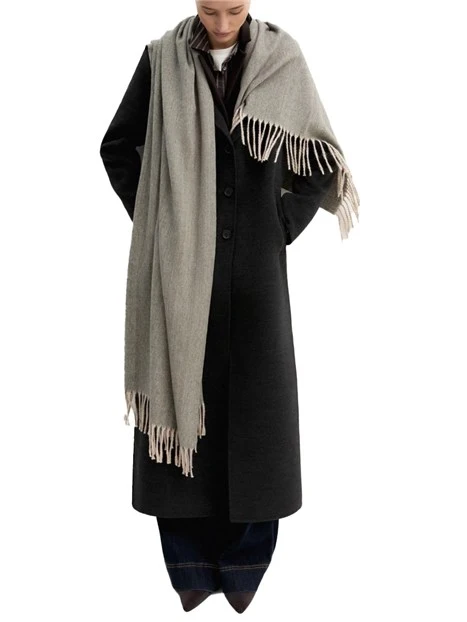 SCIARPA CON FRANGE DONNA VERDE