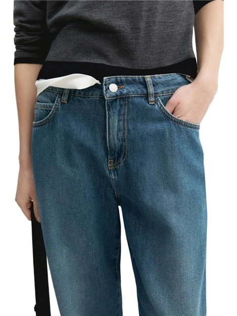JEANS SLIM FIT IN PURO COTONE DONNA BLU