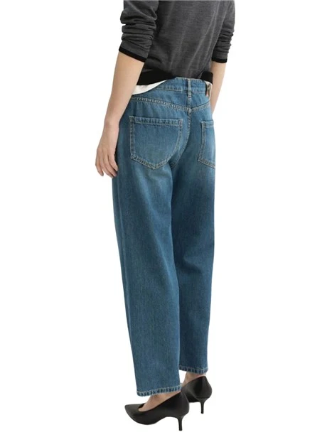 JEANS SLIM FIT IN PURO COTONE DONNA BLU