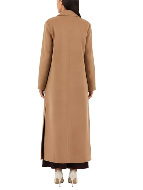 CAPPOTTO LUNGO IN DOUBLE STRETCH  DONNA MARRONE CHIARO