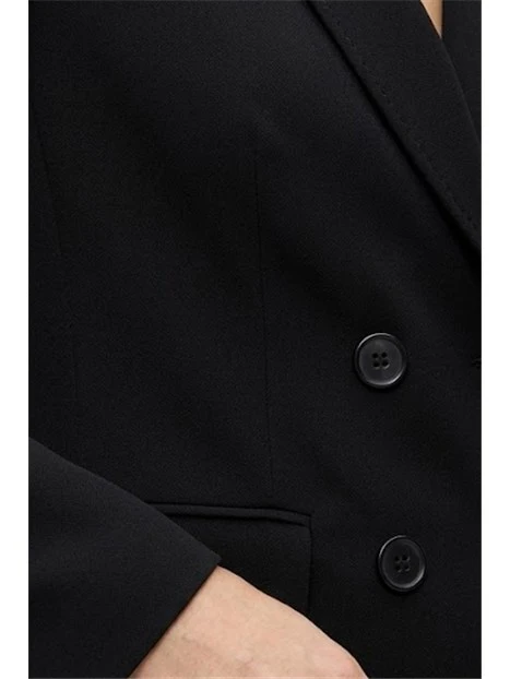 COMPLETO  BLAZER MONOPETTO E PANTALONE AMPIO DONNA NERO