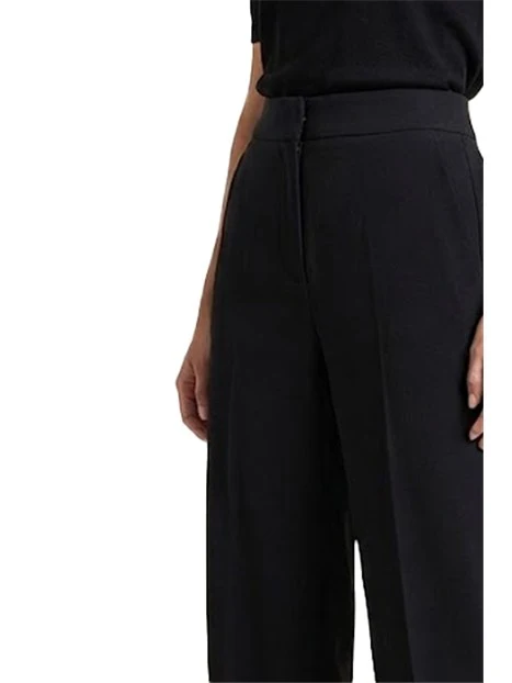COMPLETO  BLAZER MONOPETTO E PANTALONE AMPIO DONNA NERO