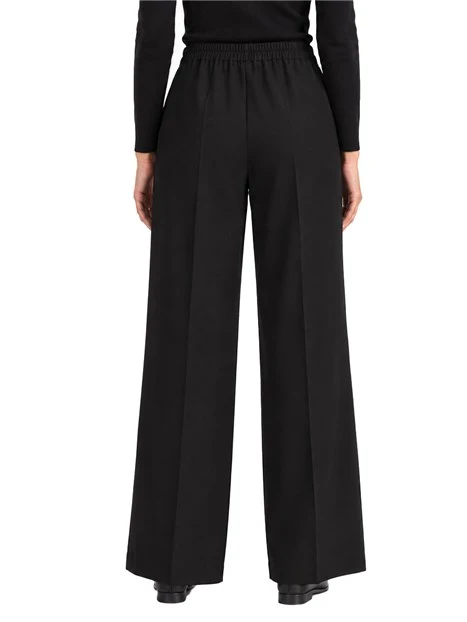 PANTALONI PALAZZO AMPI E FLUIDI DONNA NERO