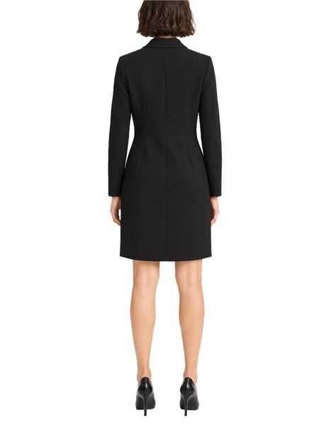 VESTITO CORTO EFFETTO BLAZER DONNA NERO
