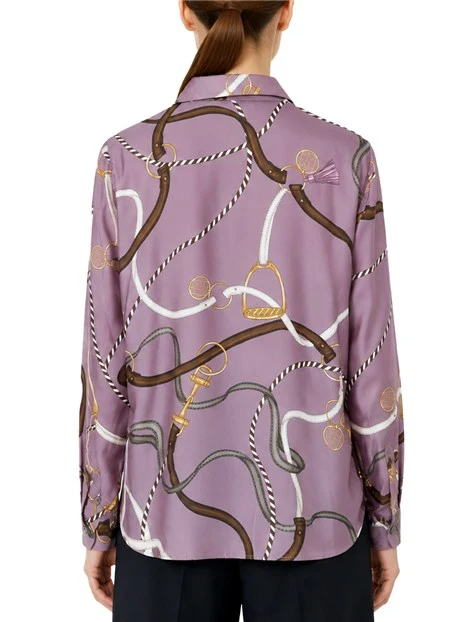 CAMICIA IN TWILL DI VISCOSA DONNA VIOLA