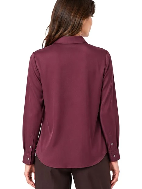 CAMICIA IN RASO MARTELLATO CRINKLE DONNA VIOLA