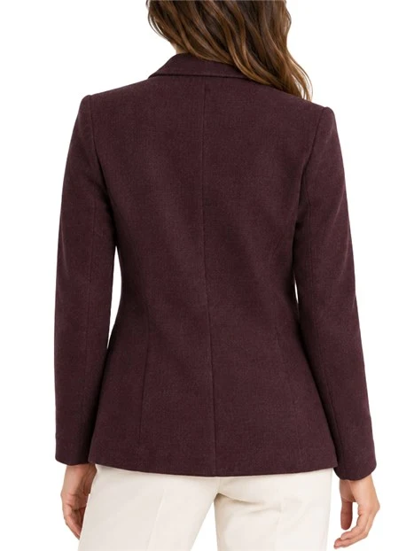 BLAZER MONOPETTO IN CINIGLIA STRETCH DONNA VIOLA