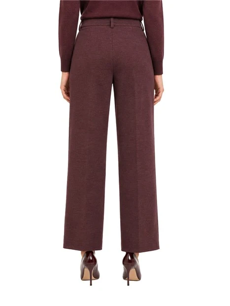 PANTALONE PALAZZO IN CINIGLIA STRETCH DONNA VIOLA