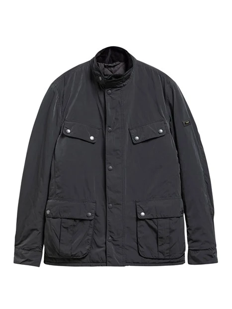 GIACCA CASUAL CON TASCHE E TOPPE AI GOMITI UOMO NERO