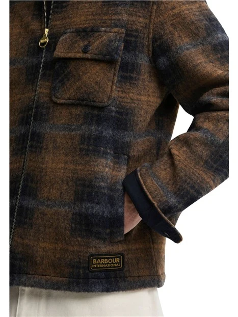 GIACCA OVERSHIRT IN MISTO LANA UOMO BLU