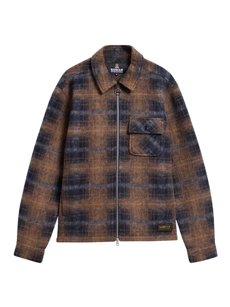 GIACCA OVERSHIRT IN MISTO LANA UOMO BLU