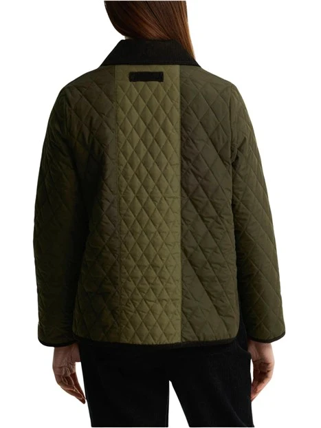 PIUMINO TRAPUNTATO CON FINITURA PATCHWORK DONNA VERDE