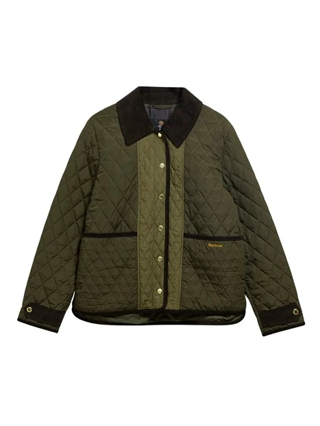 PIUMINO TRAPUNTATO CON FINITURA PATCHWORK DONNA VERDE