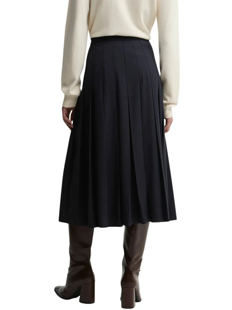 GONNA MIDI A PIEGHE DONNA BLU