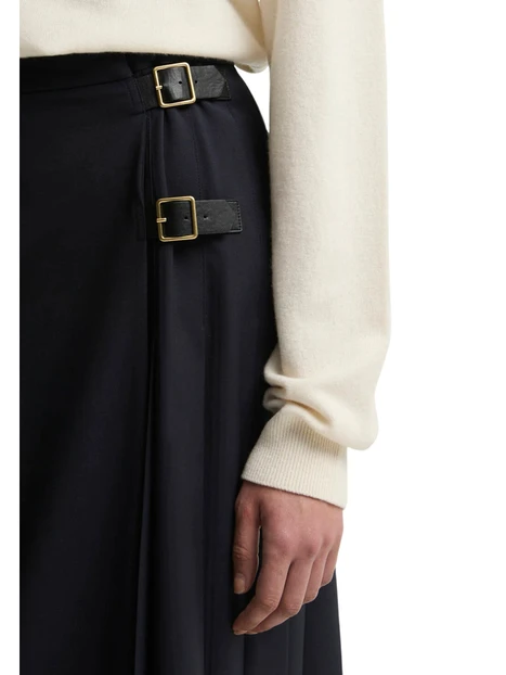 GONNA MIDI A PIEGHE DONNA BLU
