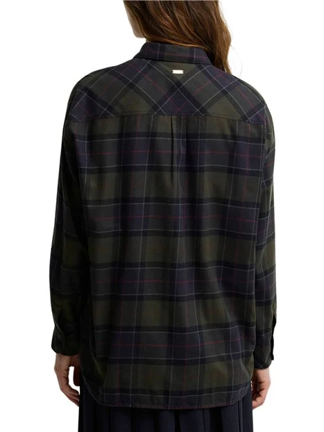 CAMICIA CON VESTIBILITÀ RILASSATA IN TARTAN DONNA VERDE