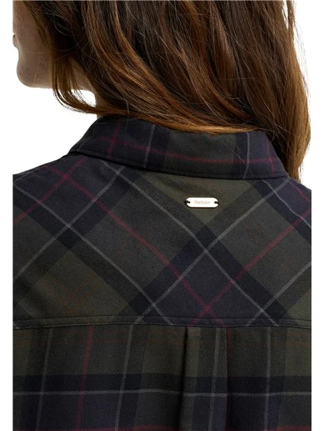 CAMICIA CON VESTIBILITÀ RILASSATA IN TARTAN DONNA VERDE