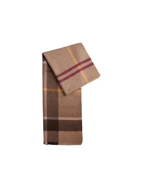 SCIARPA IN TARTAN DONNA MARRONE