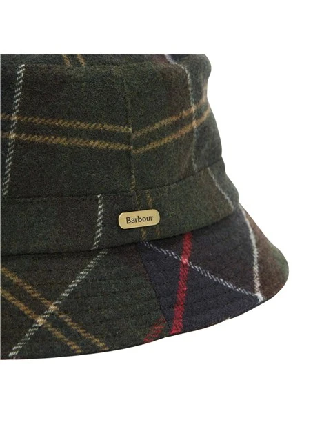 CAPPELLO A SECCHIELLO IN TARTAN DONNA VERDE